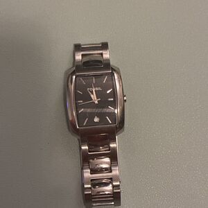 Fossil FS4009 Men's Silver Stainless Steel Analog Black Dial Quartz Watch EY43